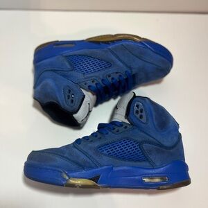 Nike Air Jordan 5 Retro Blue Suede 136027-401  Size  7